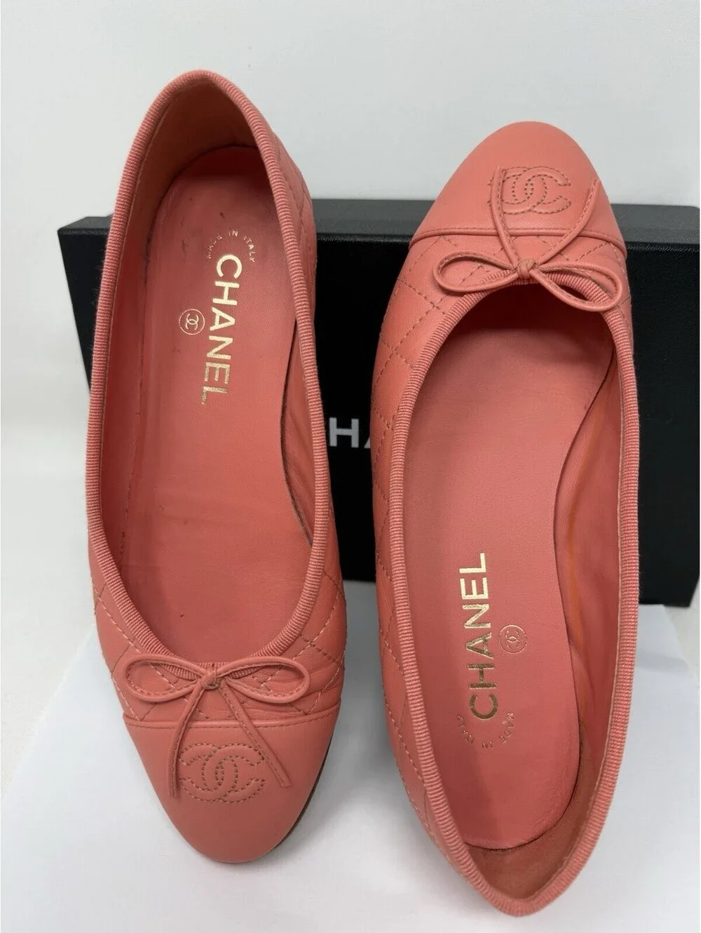 Chanel  Coral Ballet Flats 39